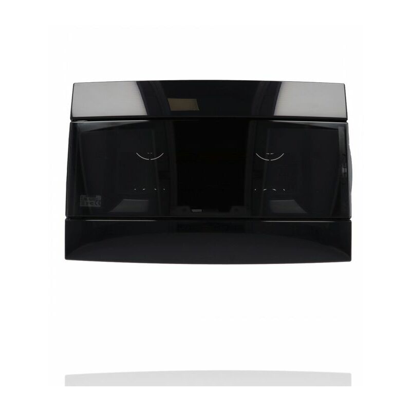 foto del prodotto gewiss gw40229tn centralino da arredo da incasso con portello nero toner 12 1m