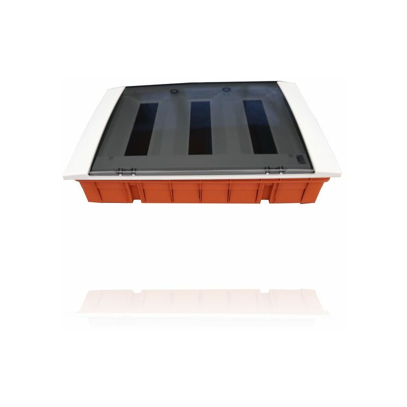 foto del prodotto gewiss gw40239tb centralino da arredo da incasso con portello bianco 36 3m
