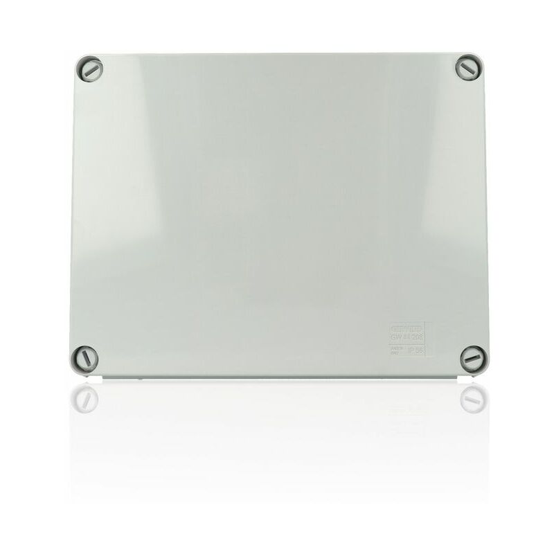 foto del prodotto gewiss gw44208 scatola di derivazione con coperchio a vite ip56 dim. int. 240x190x90 pareti lisce grigio