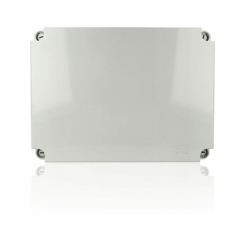foto del prodotto gewiss gw44209 scatola di derivazione con coperchio a vite ip56 dim. int. 300x220x120 pareti lisce grigio