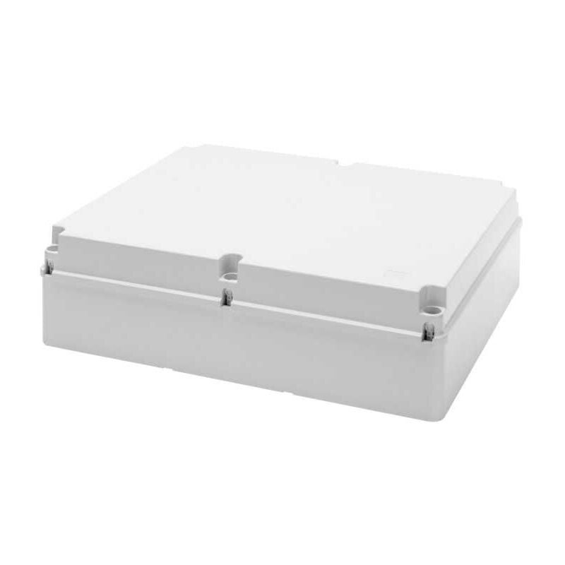 foto del prodotto gewiss gw44211 cassetta di derivazione con coperchio basso a vite ip56 dimensioni interne 460x380x120 pareti lisce grigio ral 7035