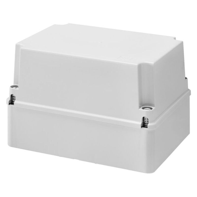 foto del prodotto gewiss gw44218 cassetta di derivazione con coperchio alto a vite, ip56, dimensioni interne 240x190x160, pareti lisce, grigio ral 7035