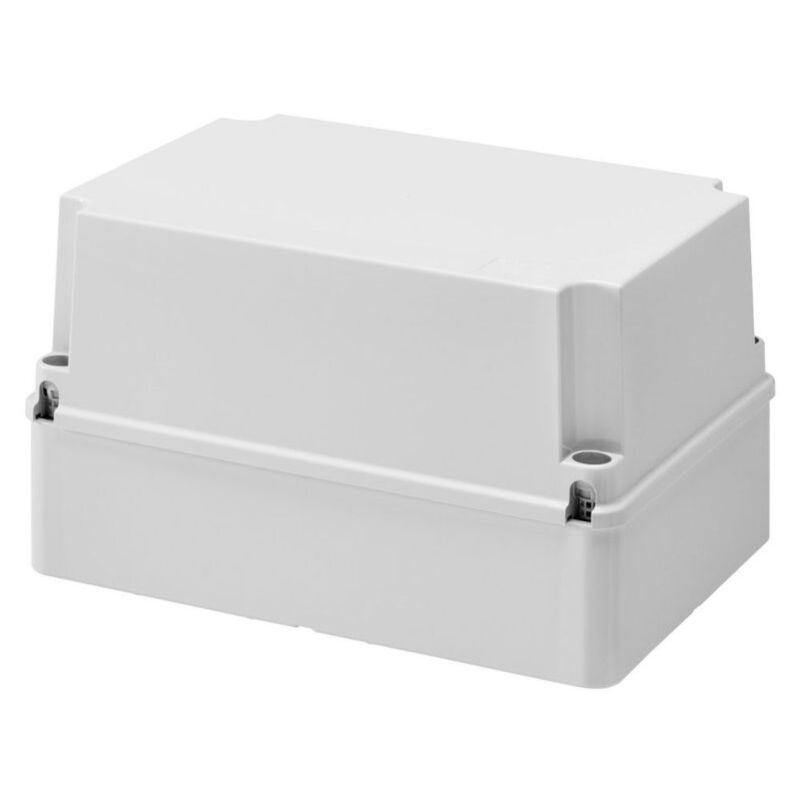 foto del prodotto gewiss gw44219 cassetta di derivazione con coperchio alto a vite, ip56, dimensioni interne 300x220x180, pareti lisce, grigio ral 7035