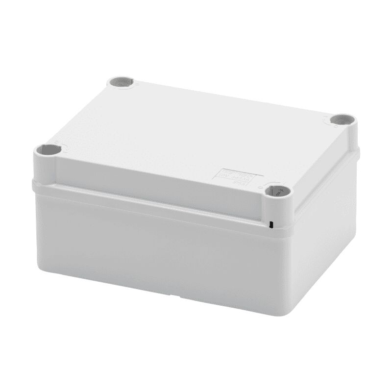 foto del prodotto gewiss gw44236 cassetta di derivazione con coperchio basso e viti a 1 4 di giro ip55 dimensioni interne 150x110x70 pareti lisce grigio