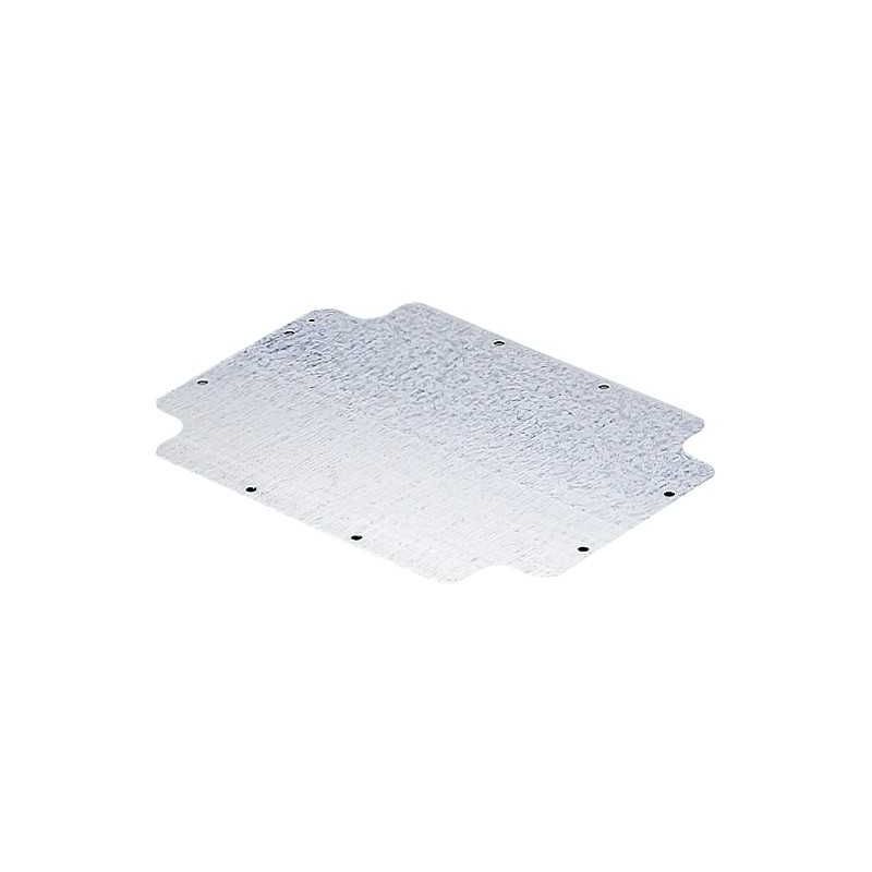 foto del prodotto gewiss gw44617 piastra di fondo con viti di fissaggio autofilettanti, per cassette 300x220, in lamiera zincata