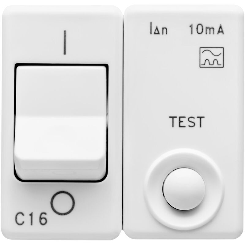 foto del prodotto gewiss interruttore magnetotermico 1p n c16 idn 10ma 230v 3ka cod. gw20439 