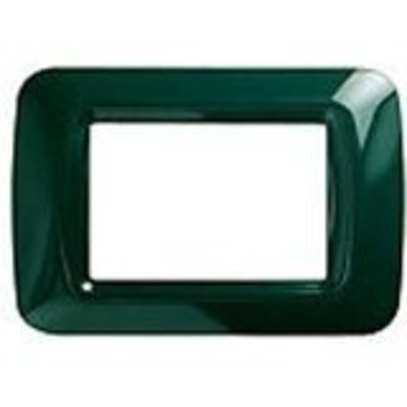 foto del prodotto gewiss placca 3 posti verde racing top system cod. gw22553 