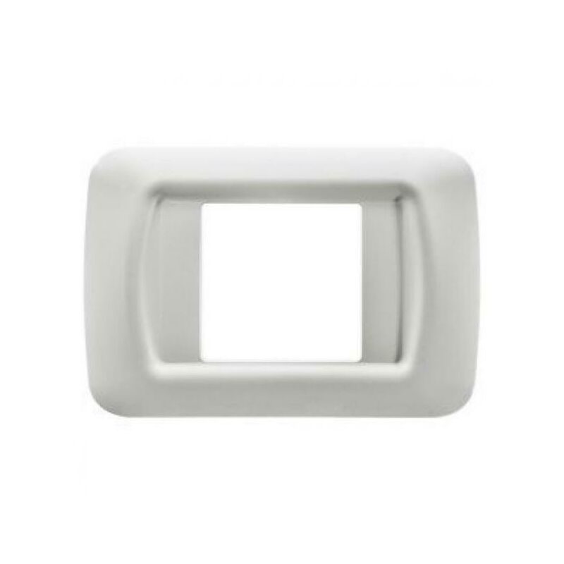 foto del prodotto gewiss placca top system in tecnopolimero finitura lucida 2 posti bianco nuvola system gw22502