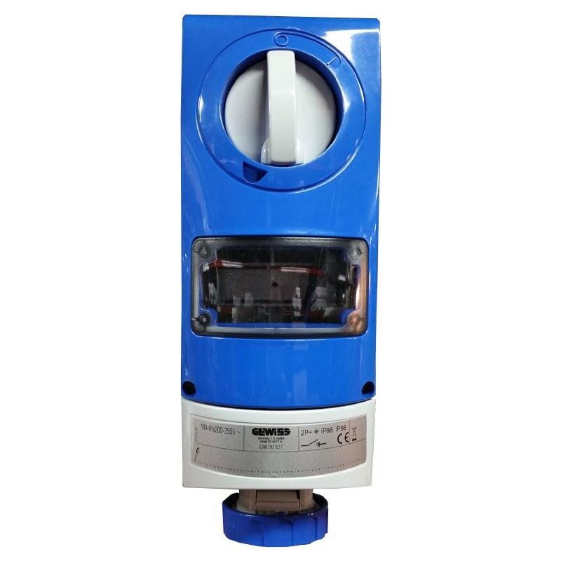 foto del prodotto gewiss presa interbloccata 2p t 16a ip66 230v gw66827