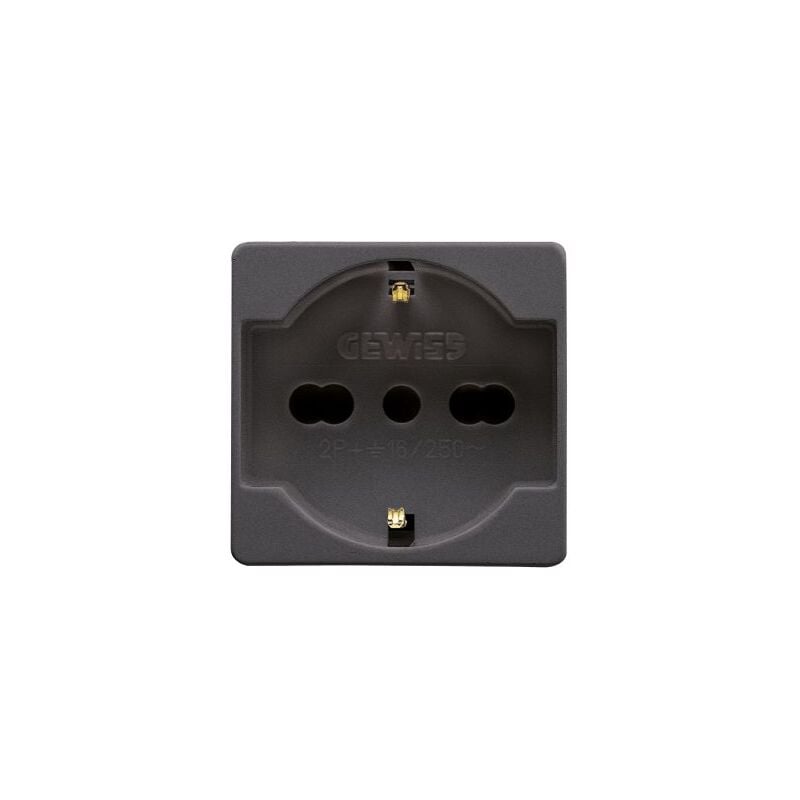 foto del prodotto gewiss presa italiana tedesca system 10 16a 250v 2p t bianco