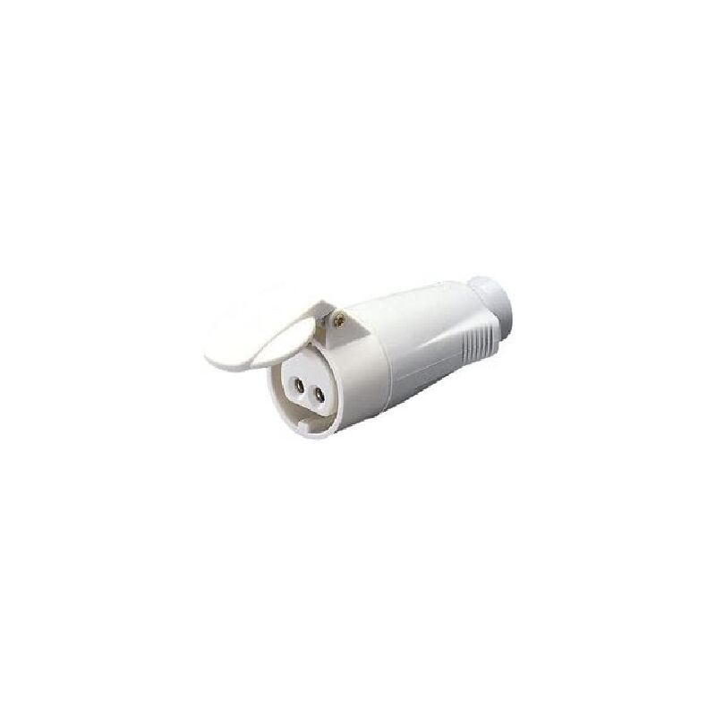 foto del prodotto gewiss presa mobile diritta ip44 2p 16a 40 50v 50 60hz bianco 12h cablaggio a vite