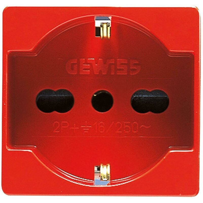 foto del prodotto gewiss presa schuko standard per linee dedicate rossa gw20296
