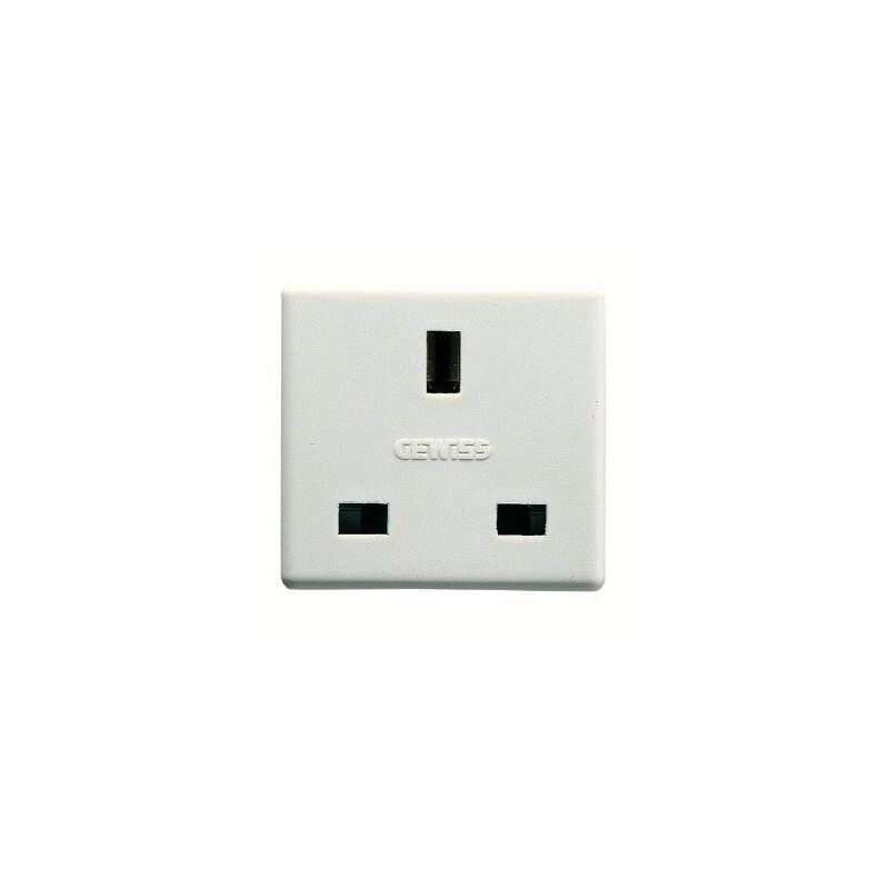 foto del prodotto gewiss presa standard inglese 250v ac 2p t 13a 2 moduli system white