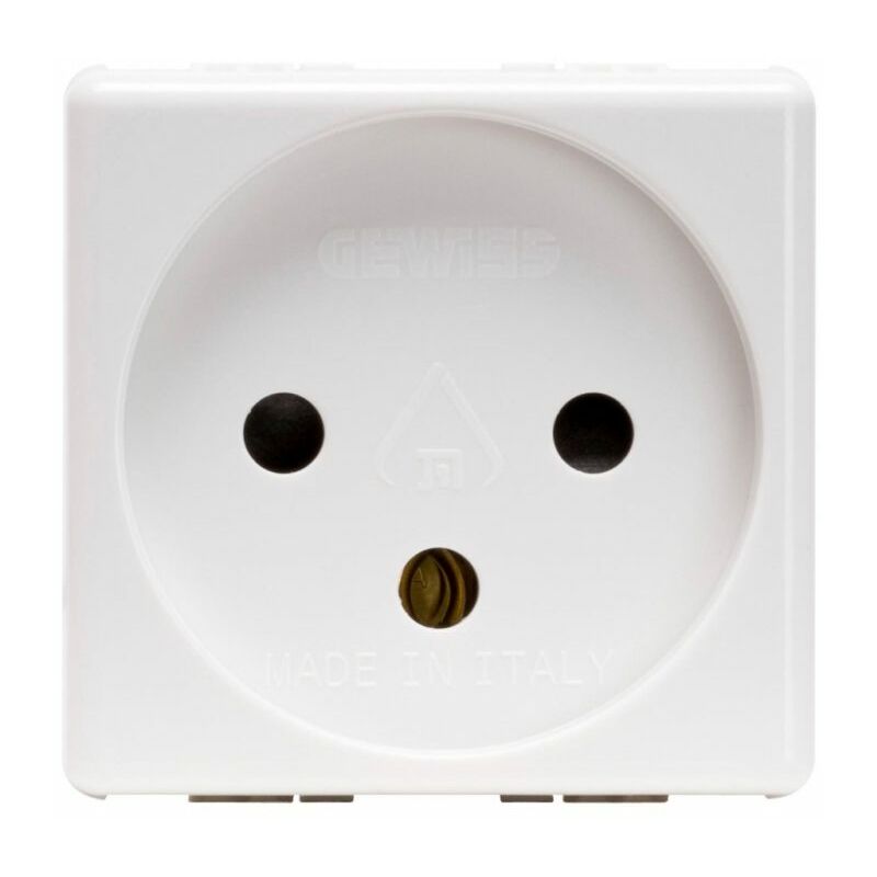 foto del prodotto gewiss presa standard israeliano 250v ac 2p t 16a 2 moduli system white