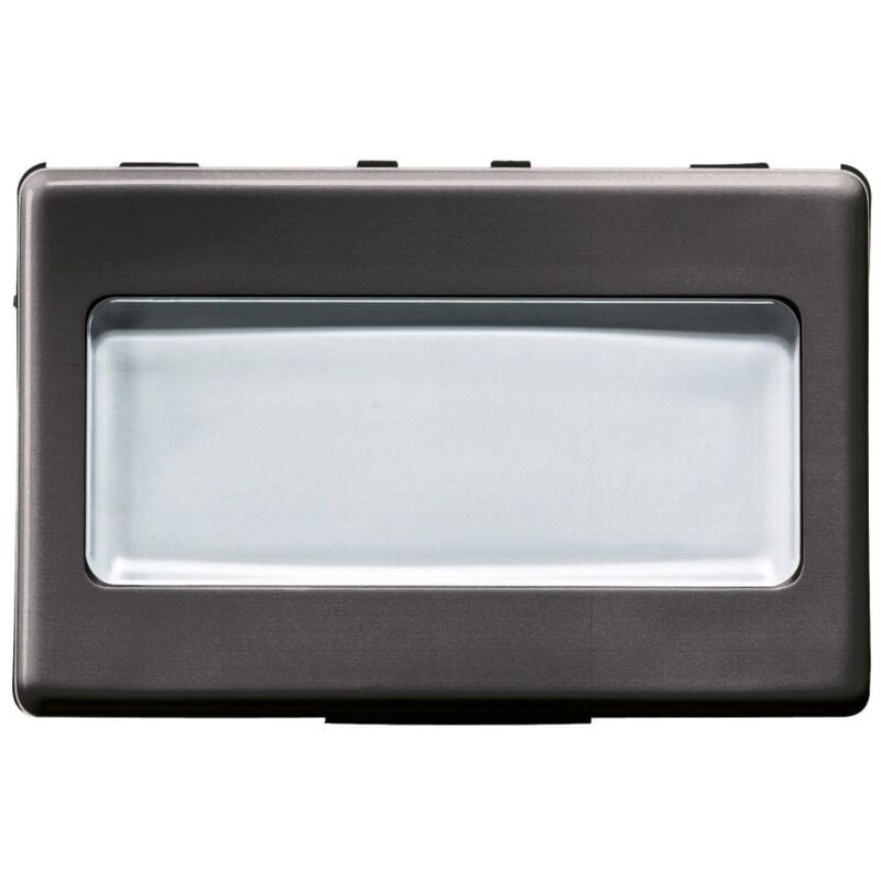 foto del prodotto gewiss pulsante con portanome system 3 moduli 1p na 250v nero