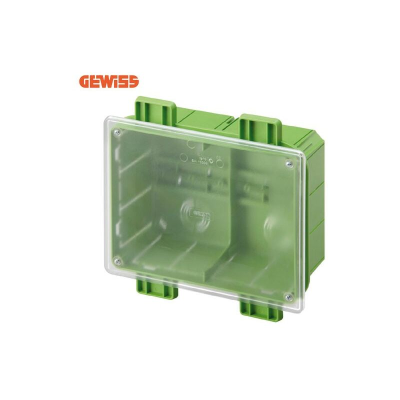 foto del prodotto gewiss scatola di derivazione green wall con coperchio trasparente