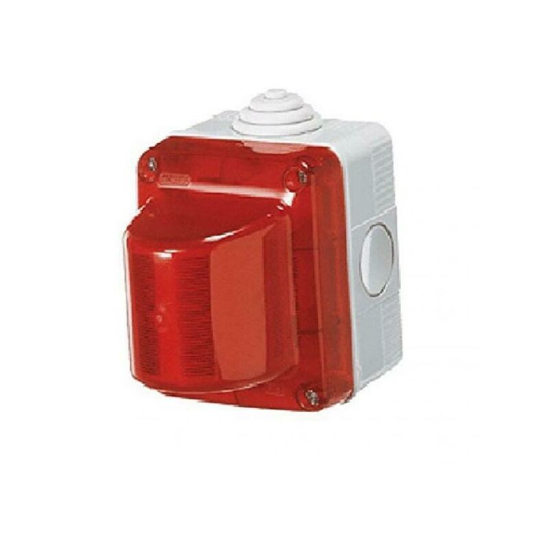 foto del prodotto gewiss spia luminosa rossa stagna spia di segnalazione stagna 15w 230v diffusore rosso gw27415