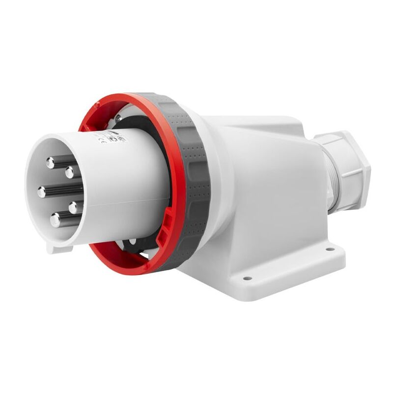 foto del prodotto gewiss spina fissa da parete 3p n t 63a ip67 rossa 380v gw61453