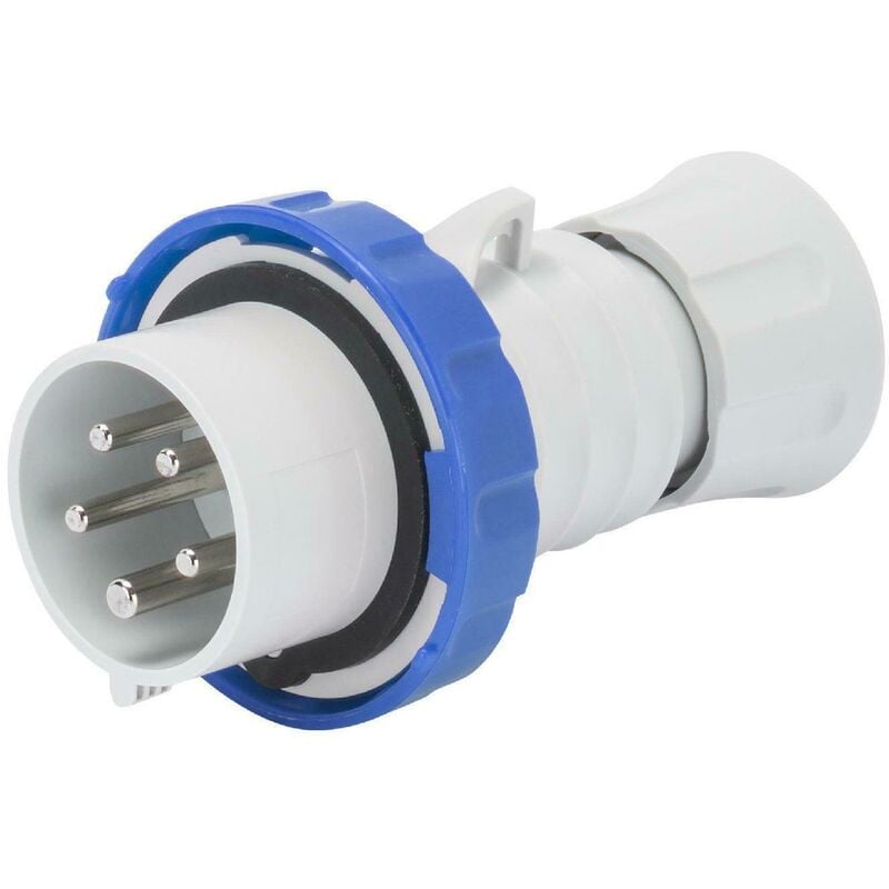 foto del prodotto gewiss spina mobile cee diritta hp ip66 ip67 ip68 ip69 3p t 32a 200 250v 50 60hz blu 9h gw60038