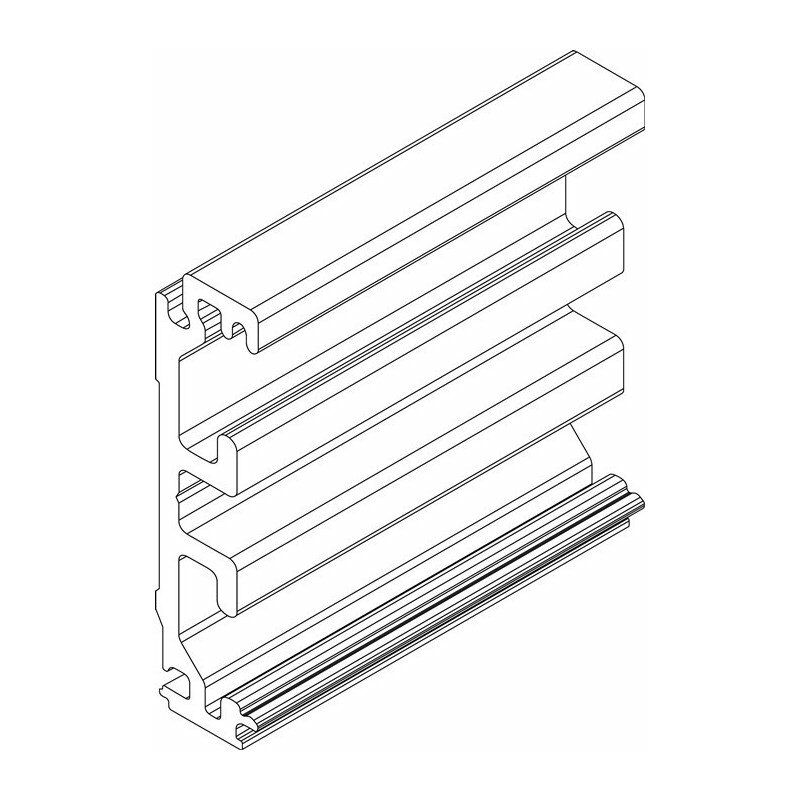 foto del prodotto geze profilo di compensazione telaio, alluminio, aspetto acciaio inox, l.2450mm levolan 60 120
