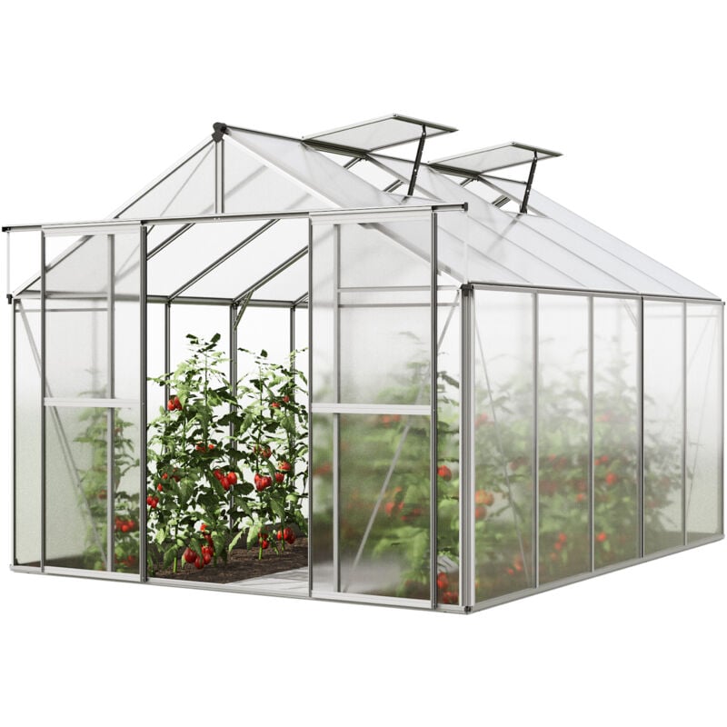 foto del prodotto gfp serra orchidee 5 costruzione in alluminio 256 x 317 cm lastre di policarbonato