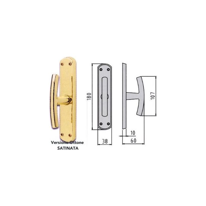 foto del prodotto ghidini 744407008 maniglia cremonese ottone satinato milena ez q7
