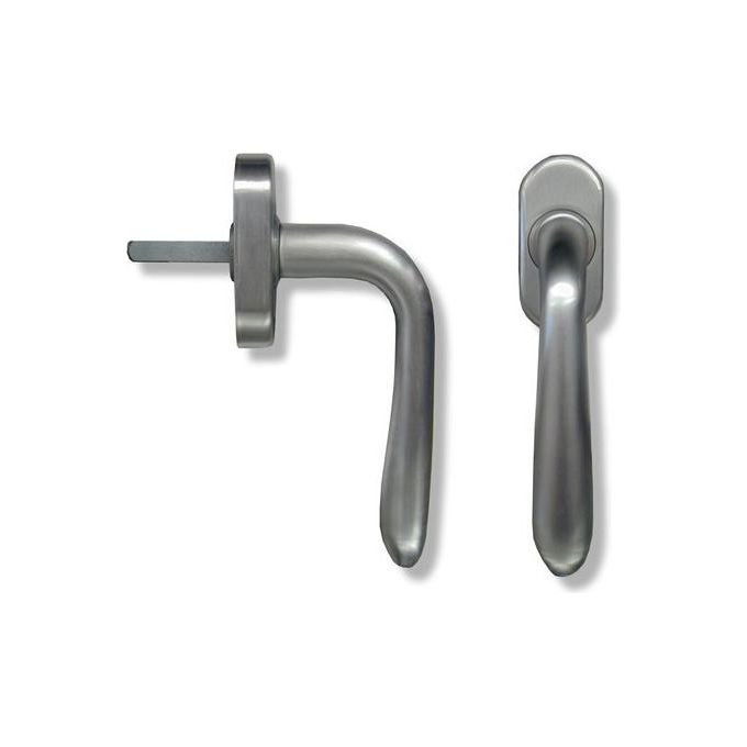 foto del prodotto ghidini maniglia martellina dk per finestre anti ribalta q7 35 40mm ottone cromo satinato