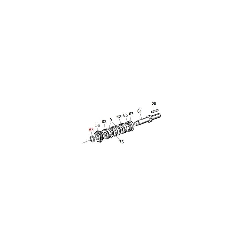 foto del prodotto ghiera m20x1 terna rasaerba 150rc originale gianni ferrari 01.40.00.2650