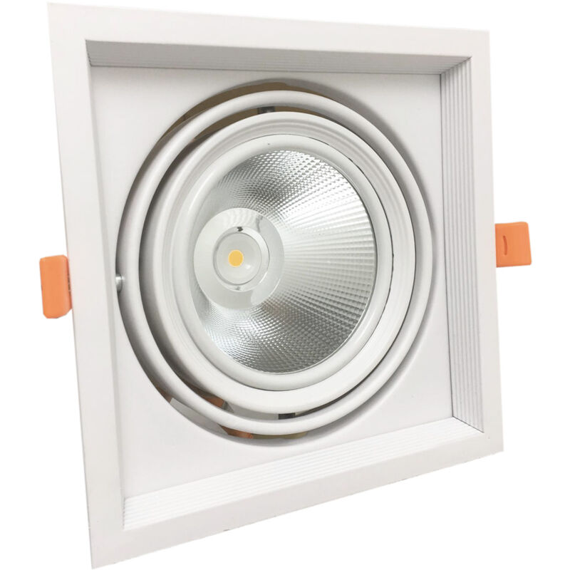 foto del prodotto ghiera portafaretto ar111 orientabile 20w completa di faretto ledluce fredda 6400k