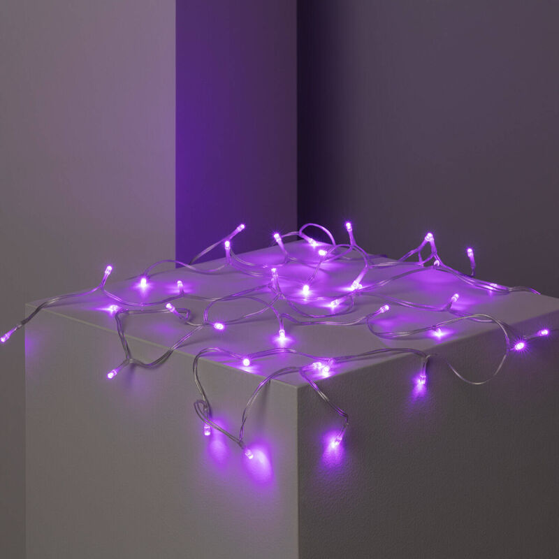 foto del prodotto ghirlanda cavo led per esterni con batteria 5m rosa
