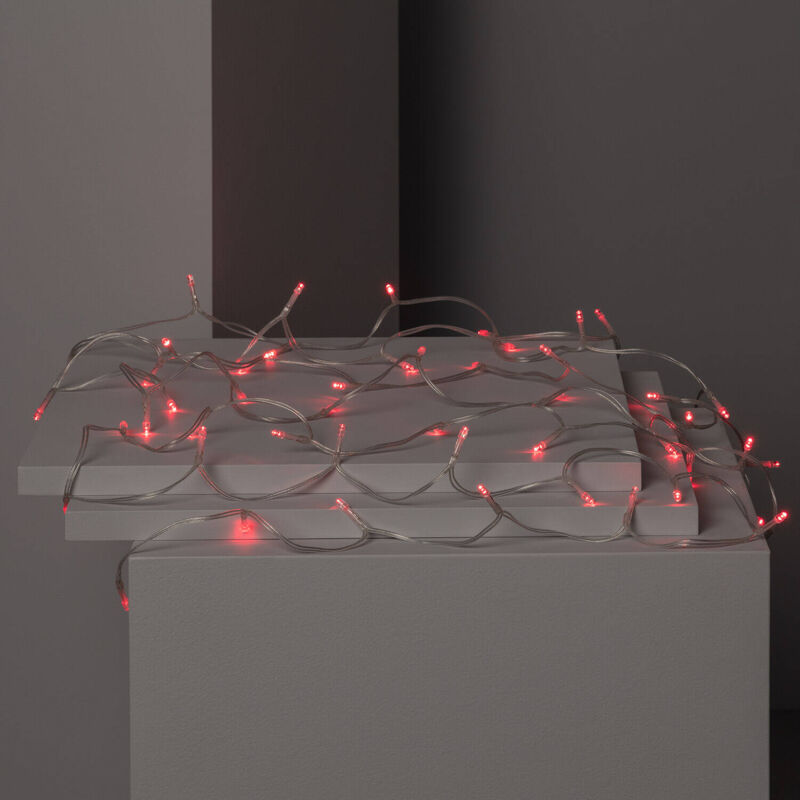 foto del prodotto ghirlanda cavo led per esterni con batteria 5m rosso
