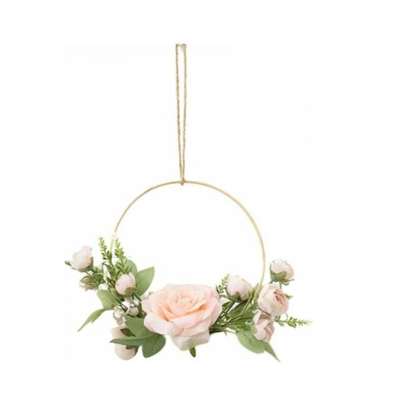 foto del prodotto ghirlanda di fiori da parete rosa per ghirlande nuziali, ghirlanda artificiale decorativa, adatta per composizioni fai da te, decorazione