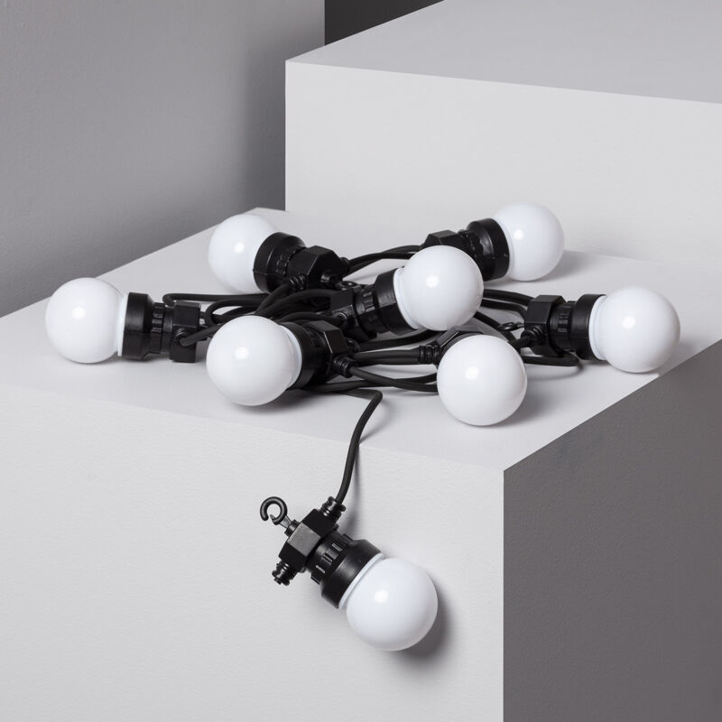 foto del prodotto ghirlanda di lampadine led solare per esterni kuiper 7m bianco