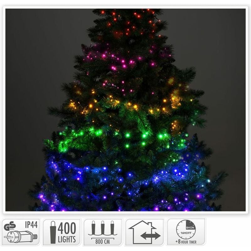 foto del prodotto ghirlanda di luci led lifetime 8 m multicolore