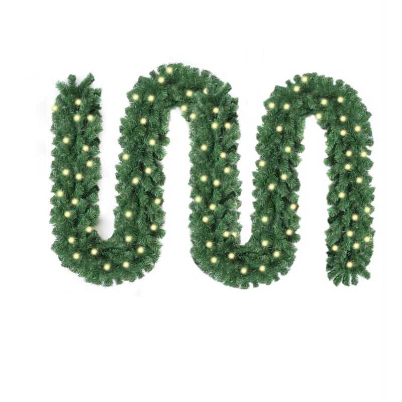 foto del prodotto ghirlanda di natale ghirlanda di abete decorazione natalizia per interni ed esterni ghirlanda artistica 5m 100 led swanew