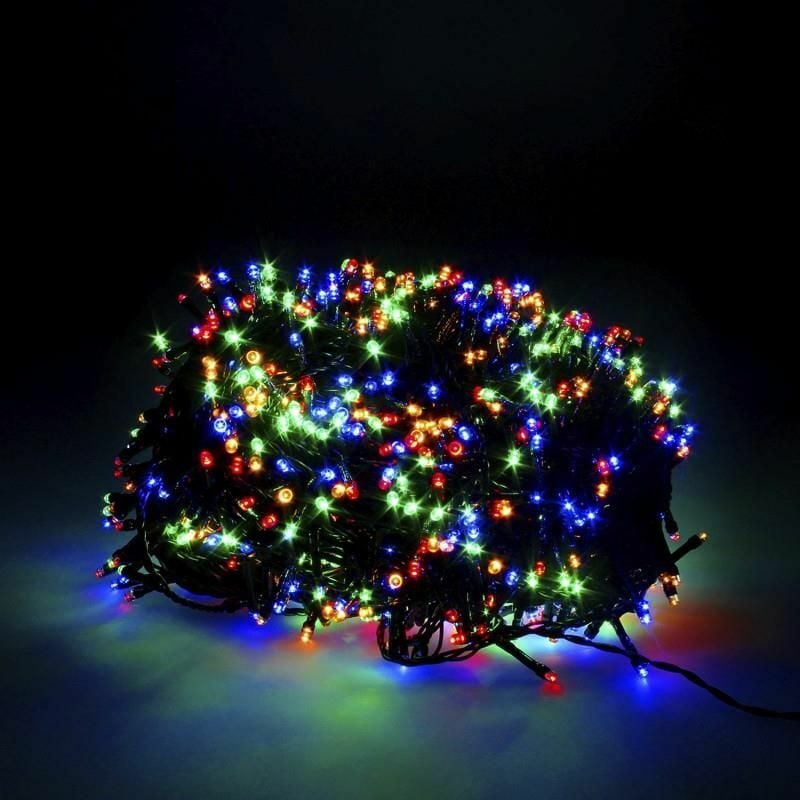 foto del prodotto ghirlanda di natale luci 1000 led multicolore. luce di natale per interni ed esterni ip44 maurer