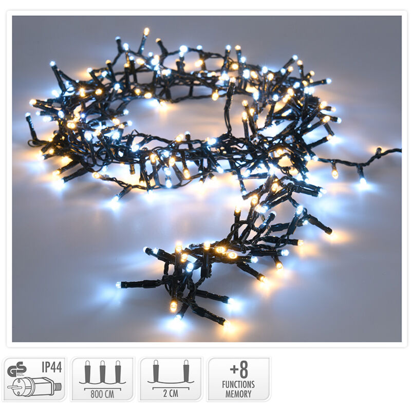 foto del prodotto ghirlanda di serpenti 400 led 11m a luce calda e fredda