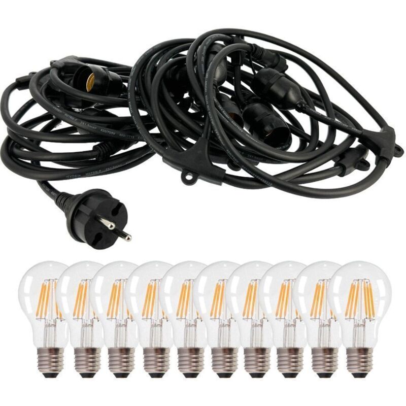 foto del prodotto ghirlanda di stalattiti guinguette 10 lampadine a led filamento e27 10 metri interconnettibili