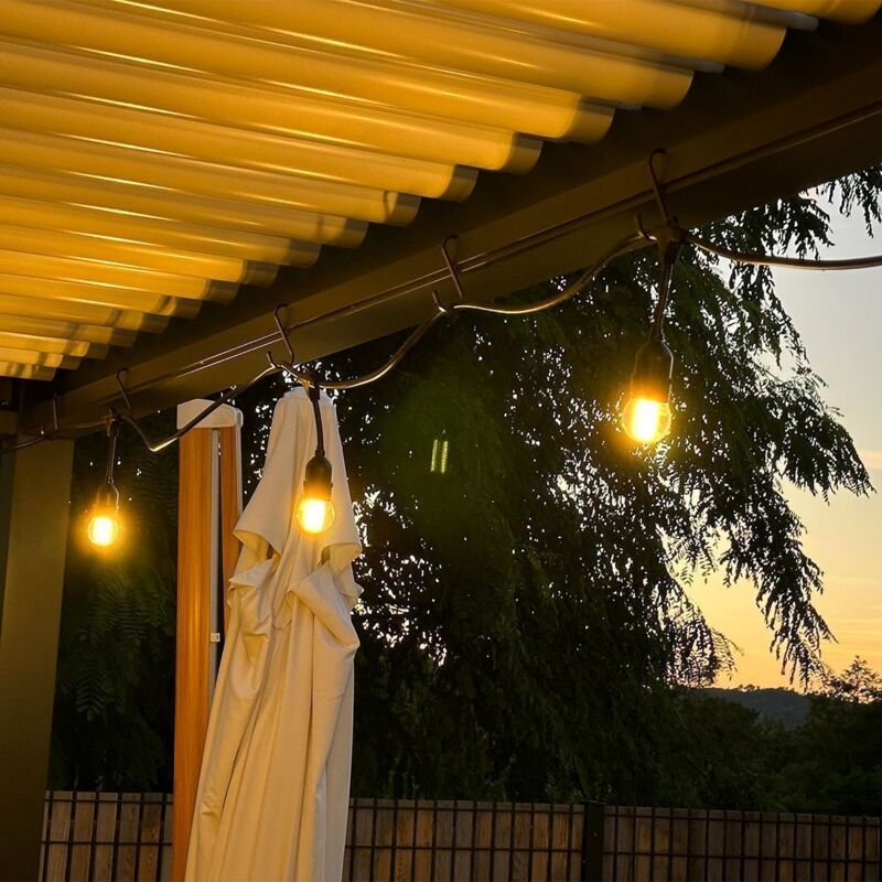 foto del prodotto ghirlanda di stalattiti guinguette 10 lampadine a led filamento e27 ambra 10 metri componibili