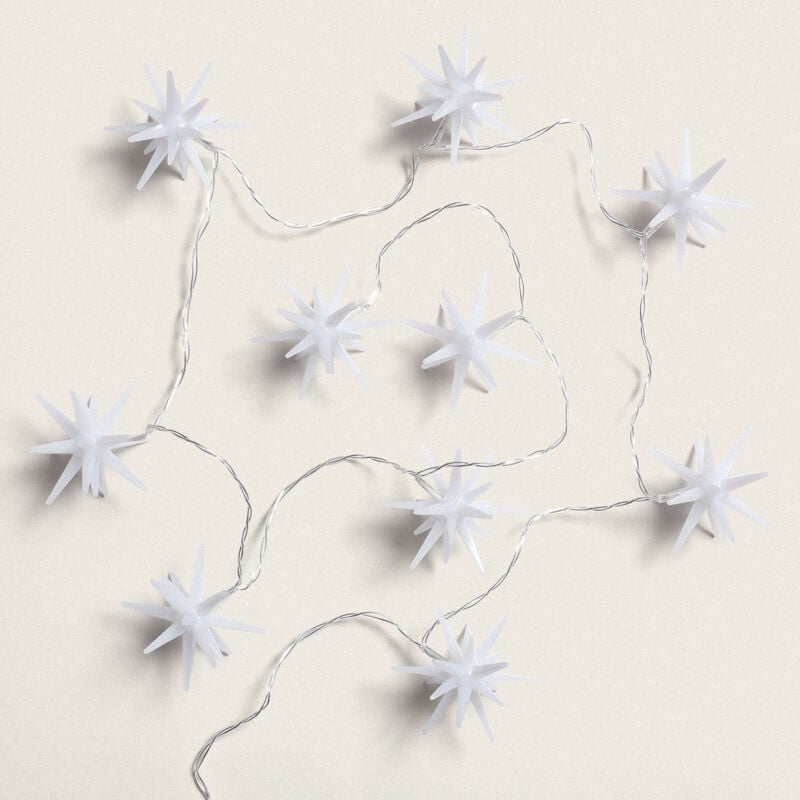 foto del prodotto ghirlanda di stelle led a pile 1.4 m bianco