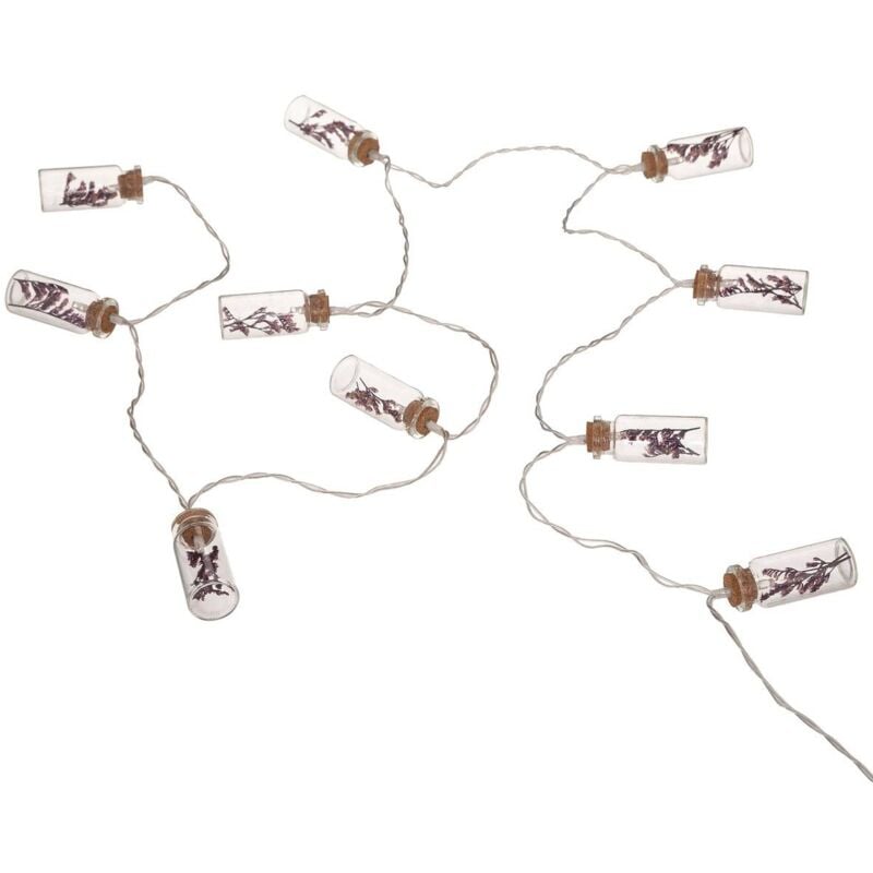 foto del prodotto ghirlanda led 10 fiori viola a batteria l165cm atmosphera cr ateur d int rieur