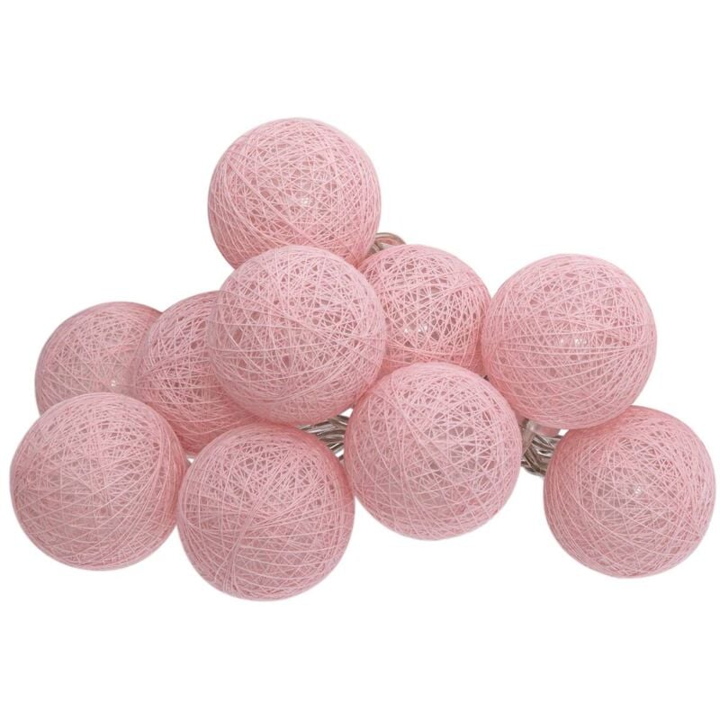foto del prodotto ghirlanda led 10 palline rosa chiaro l165cm atmosphera cr ateur d int rieur