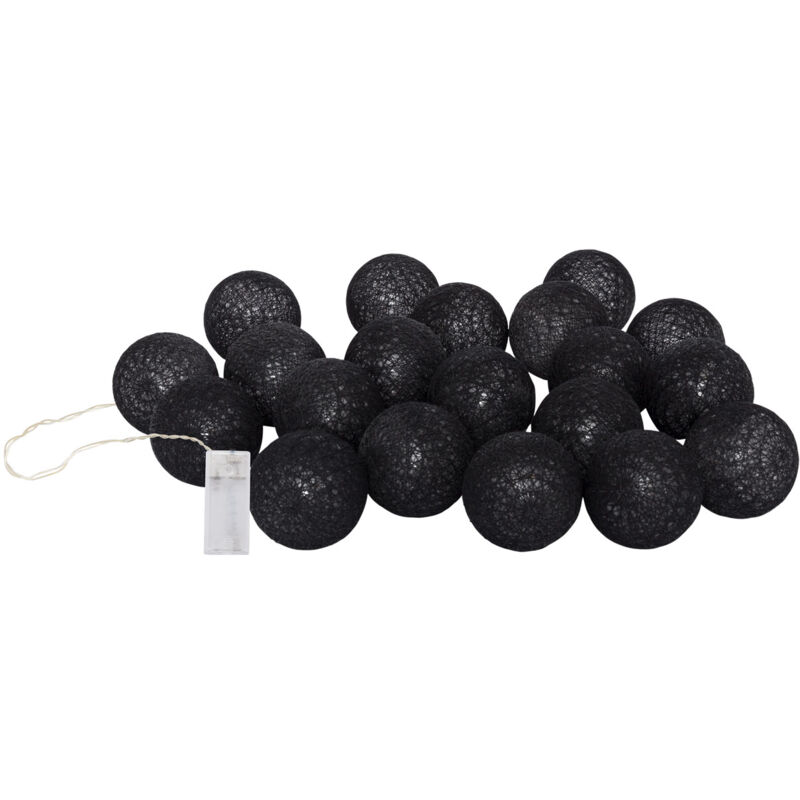 foto del prodotto ghirlanda led 20 sfere nera nero