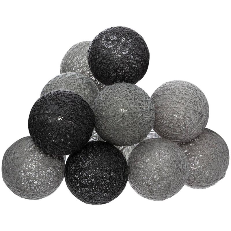 foto del prodotto ghirlanda led a batteria 10 palline smoky d6cm atmosphera cr ateur d int rieur