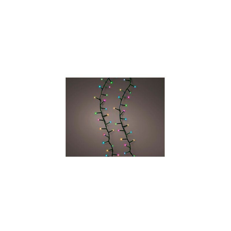 foto del prodotto ghirlanda led compatta lampeggiante multicolore pastello da 16 m, 500 led, cavo verde