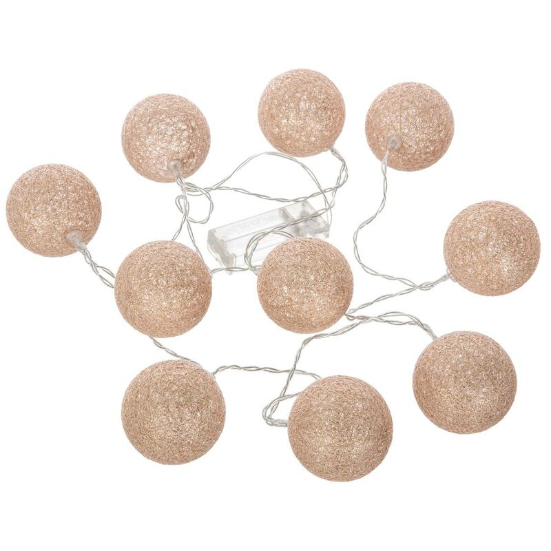 foto del prodotto ghirlanda led rosa glitterata per bambini 10 palline l175cm atmosphera cr ateur d int rieur