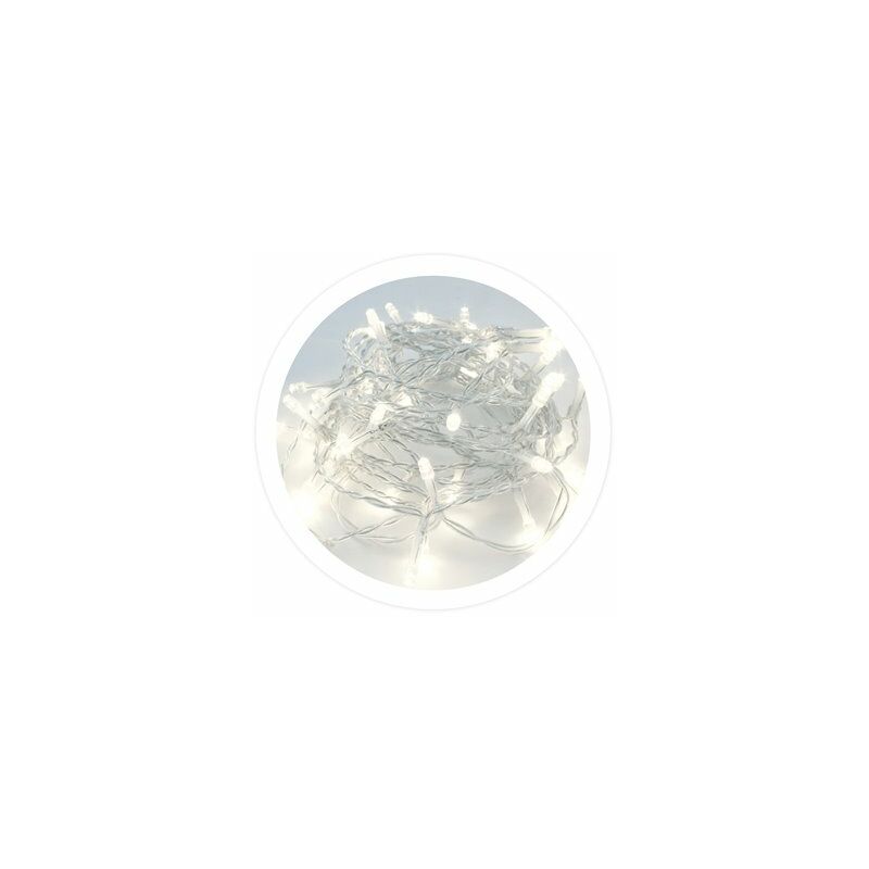 foto del prodotto ghirlanda led trasparente 5m 8 funzioni luce fredda