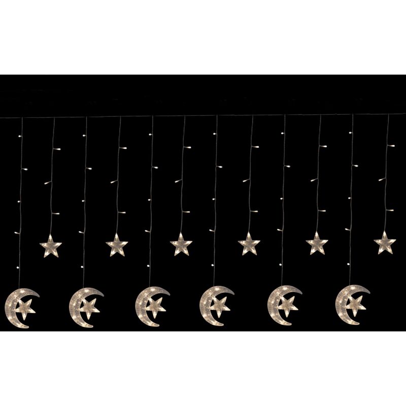 foto del prodotto ghirlanda luminosa elettrica lune 2,5 metri 138 led