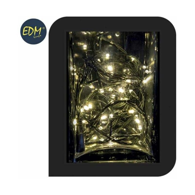 foto del prodotto ghirlanda luminosa facile da collegare 4 m 60 led bianchi caldi interni esterni edm totale 1,08 w
