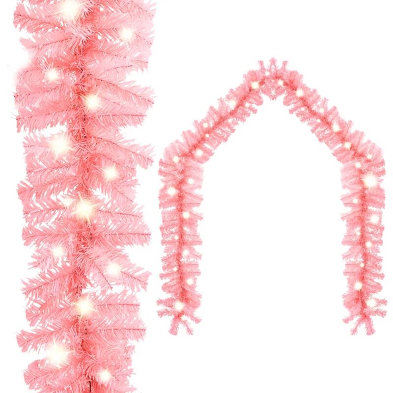 foto del prodotto ghirlanda natalizia con luci a led 5 m rosa vidaxl